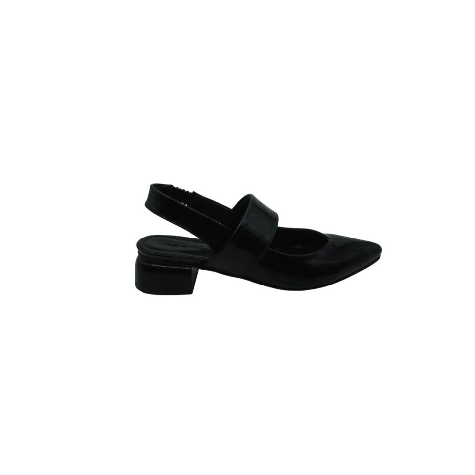 ESSTİİ 4351 SIYAH RUGAN KISA TOPUK