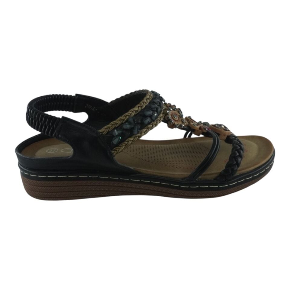 24Y152-1 GUJA SİYAH SANDALET