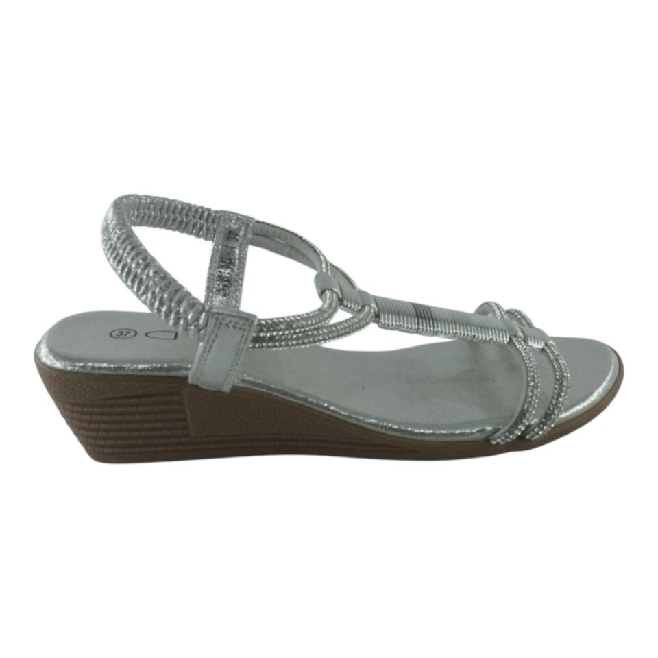 24Y145-1 GUJA GÜMÜŞ SANDALET