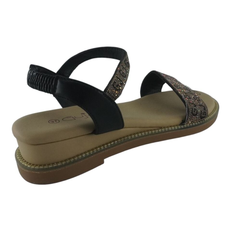 25Y346-3 GUJA SİYAH-ALTIN SANDALET
