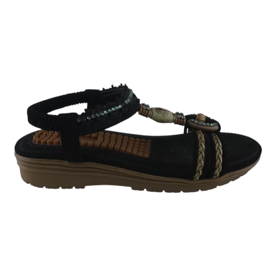 25Y120-4 GUJA SİYAH SANDALET