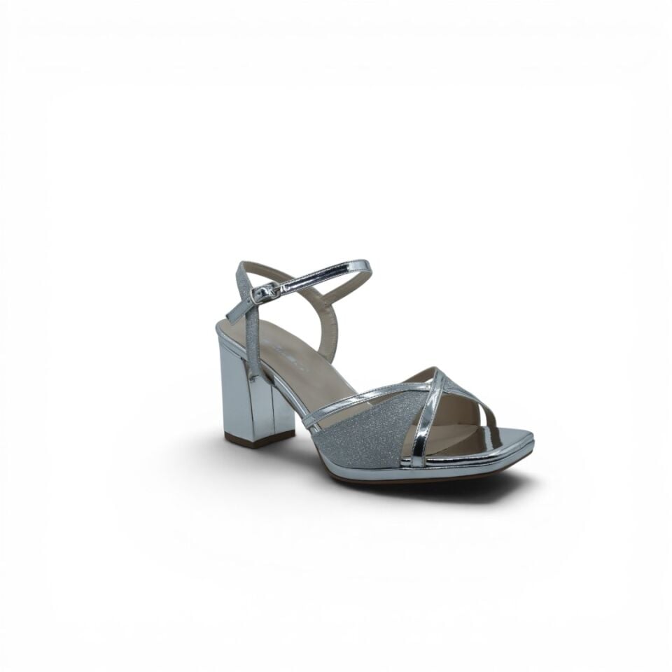 PUNTO GÜMÜŞ KALIN TOPUKLU 6 CM