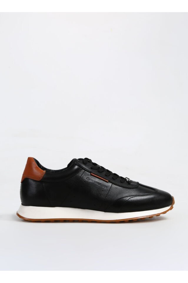 Siyah Erkek Deri Sneaker CRESPI M