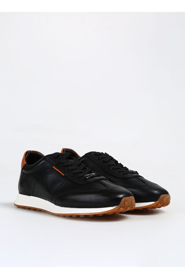 Siyah Erkek Deri Sneaker CRESPI M
