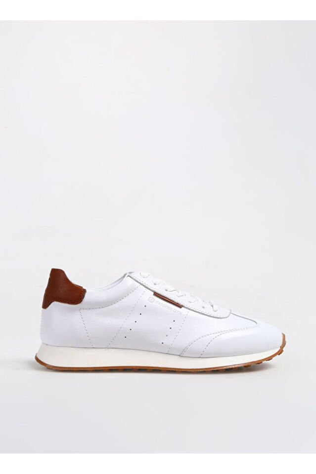 Beyaz Erkek Deri Sneaker CRESPI M