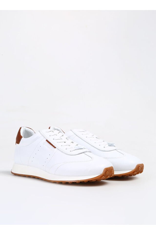 Beyaz Erkek Deri Sneaker CRESPI M