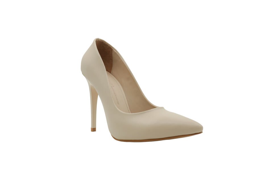 Esstii Stiletto Kadın 10 cm Topuklu Ten Ayakkabı