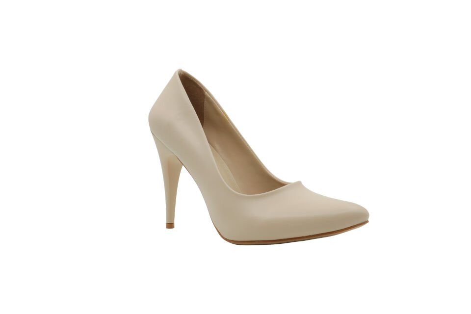 Esstii Stiletto Kadın 10 cm Topuklu Ten Ayakkabı