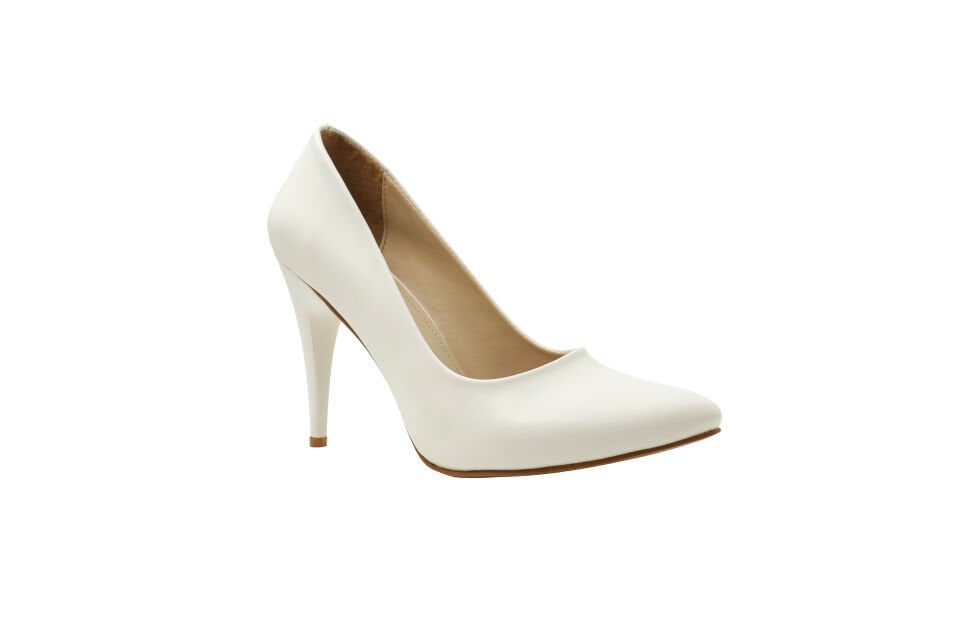 Esstii Stiletto Kadın 10 cm Topuklu Beyaz Ayakkabı
