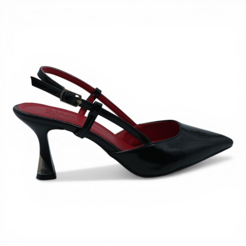 SHOES SİYAH RUGAN TOPUKLU