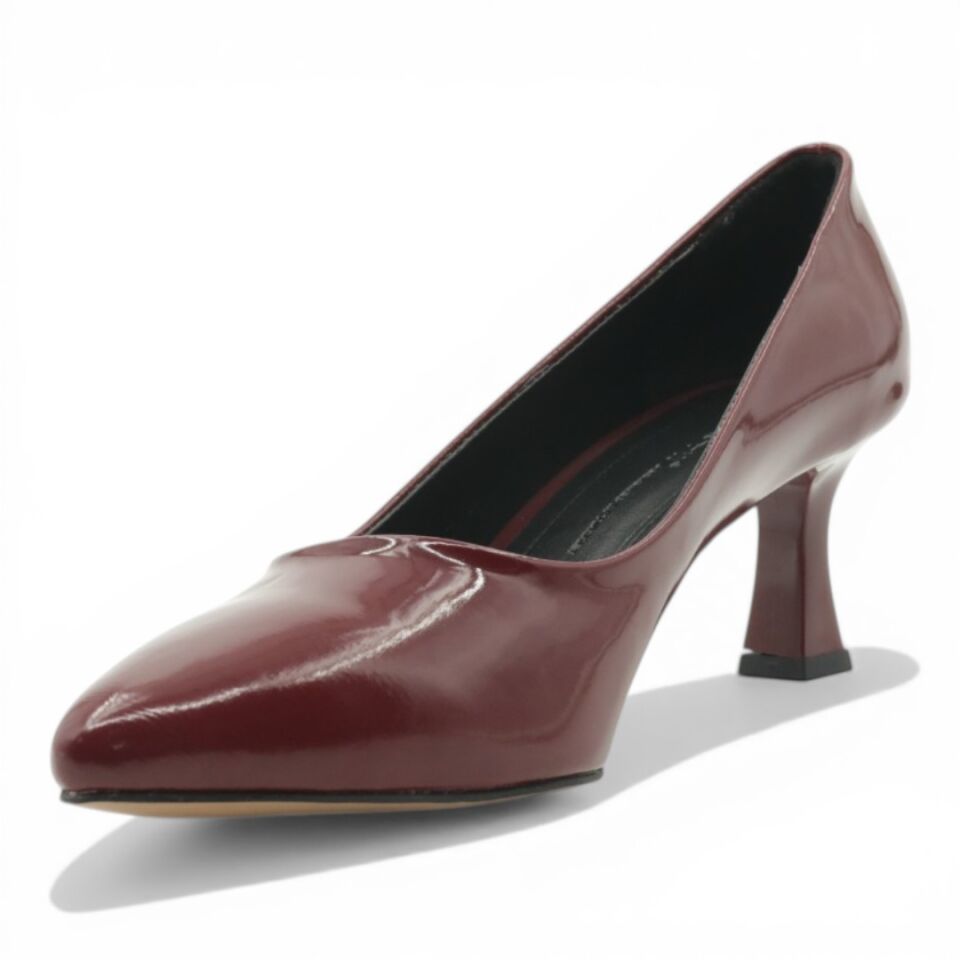 Esstii Stiletto Kadın 7 cm Topuklu Bordo Ayakkabı