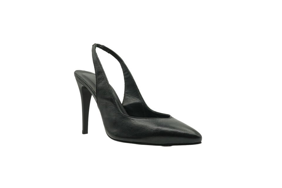 Afilli Stiletto Kadın 10 cm Topuklu Siyah Ayakkabı