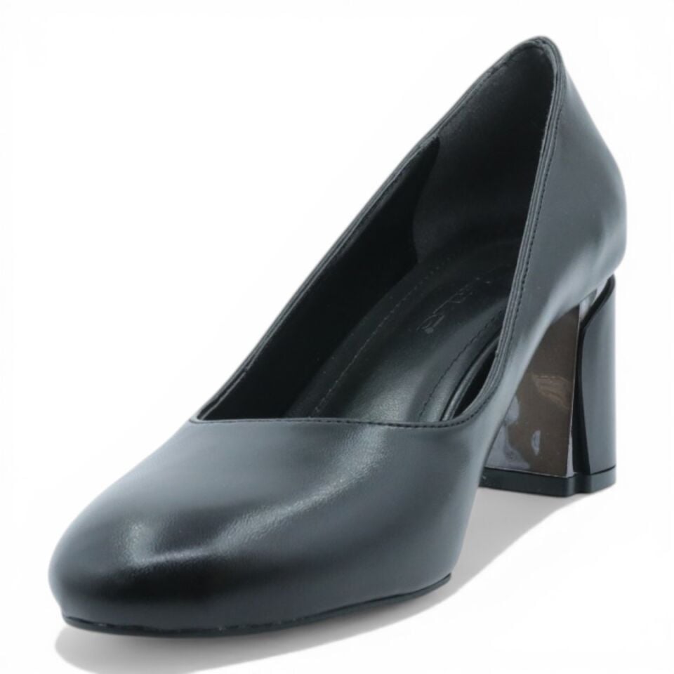 PUNTO SİYAH KALIN TOPUKLU 7CM