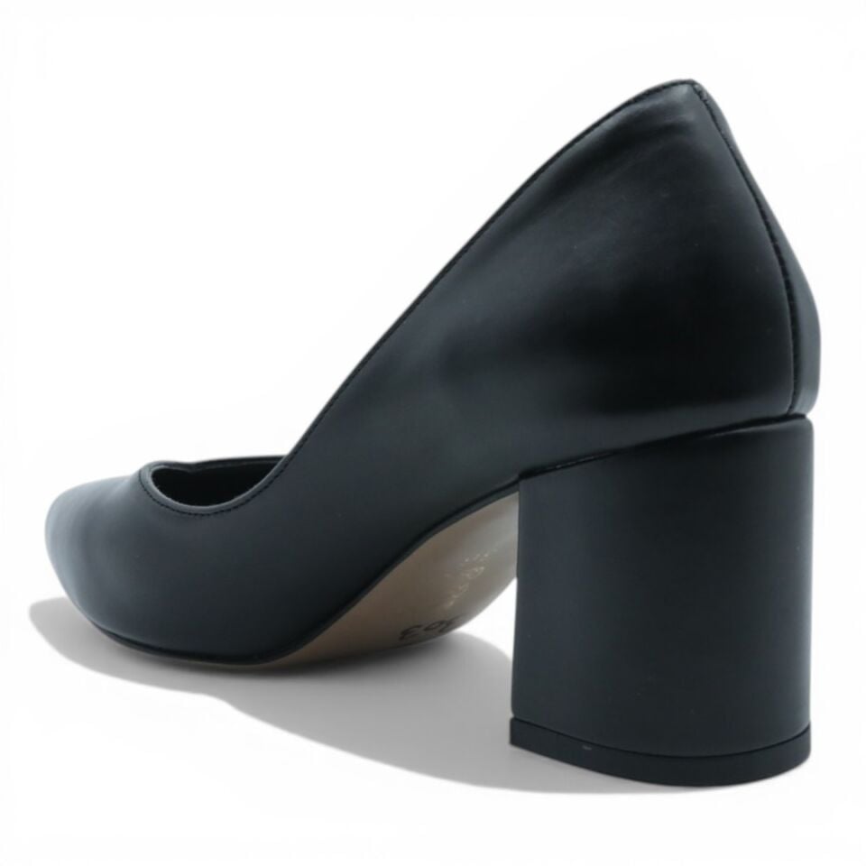 ESSTİİ SİYAH CİLT KALIN TOPUKLU 7CM