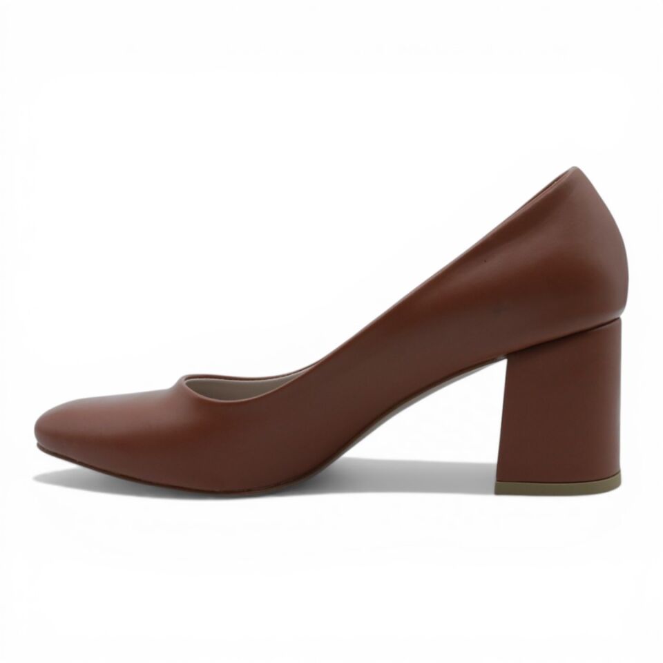 ESSTİİ TABA CİLT KALIN TOPUKLU 7CM