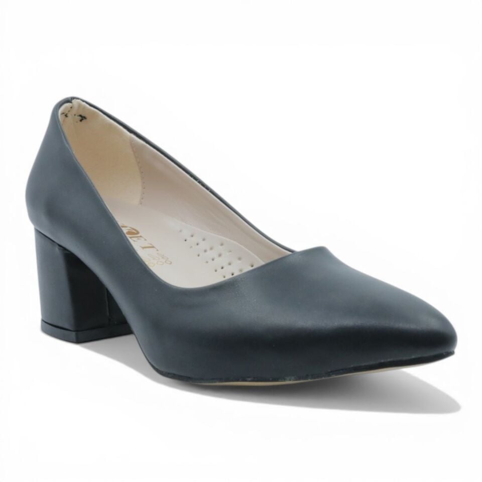 BUKET SİYAH KALIN TOPUKLU 7CM