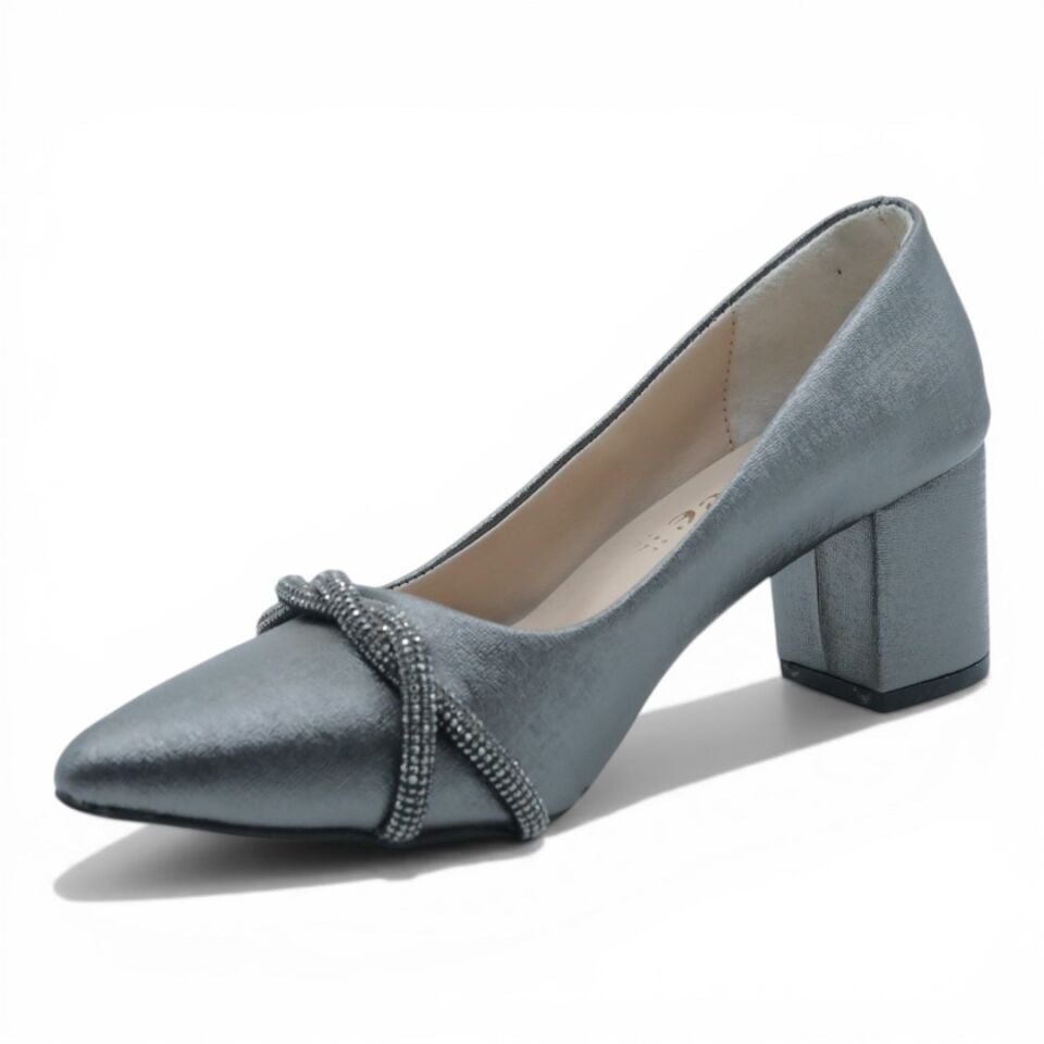 ESSENCE PLATİN KALIN TOPUKLU 7CM