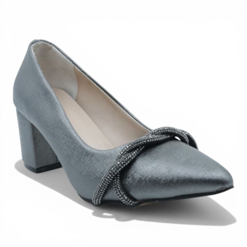 ESSENCE PLATİN KALIN TOPUKLU 7CM