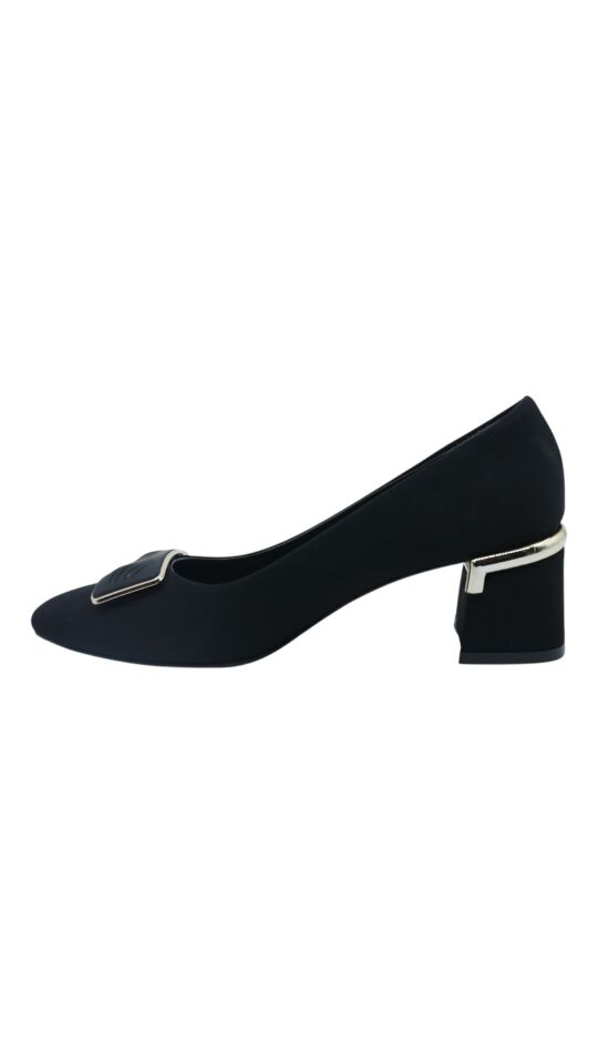 01 VENTES SİYAH KALIN TOPUK