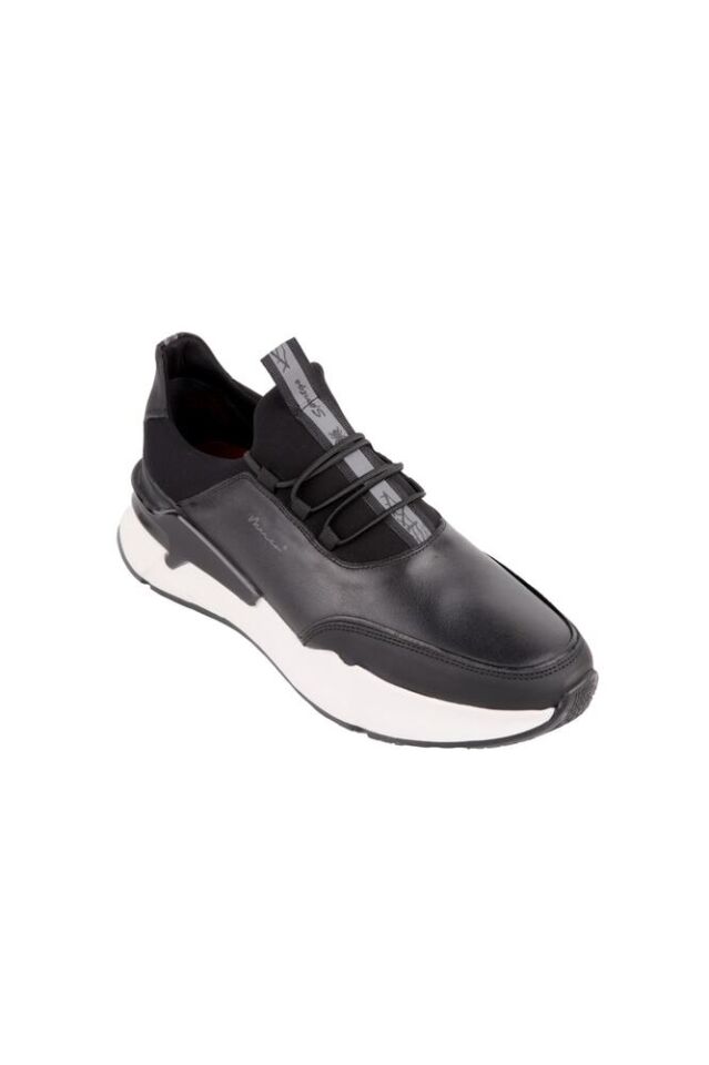 15130 Siyah Sneaker Deri Ayakkabı