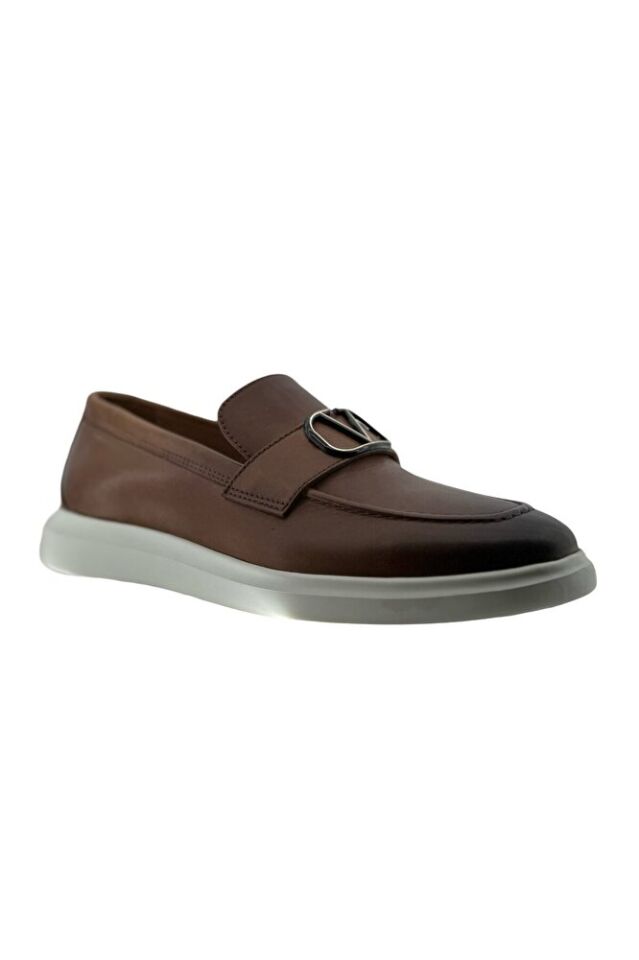 Erkek Hakiki Deri Casual Ayakkabı -Taba Kahverengi - MRC25YA-152-21171
