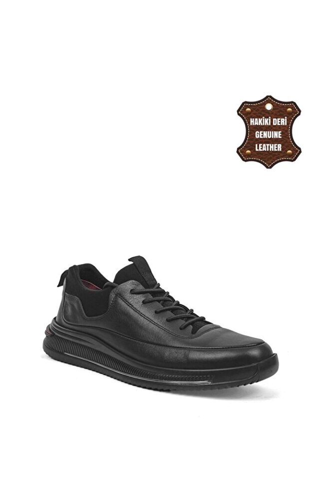 18450 Erkek Hakiki Deri Casual Ayakkabı Siyah