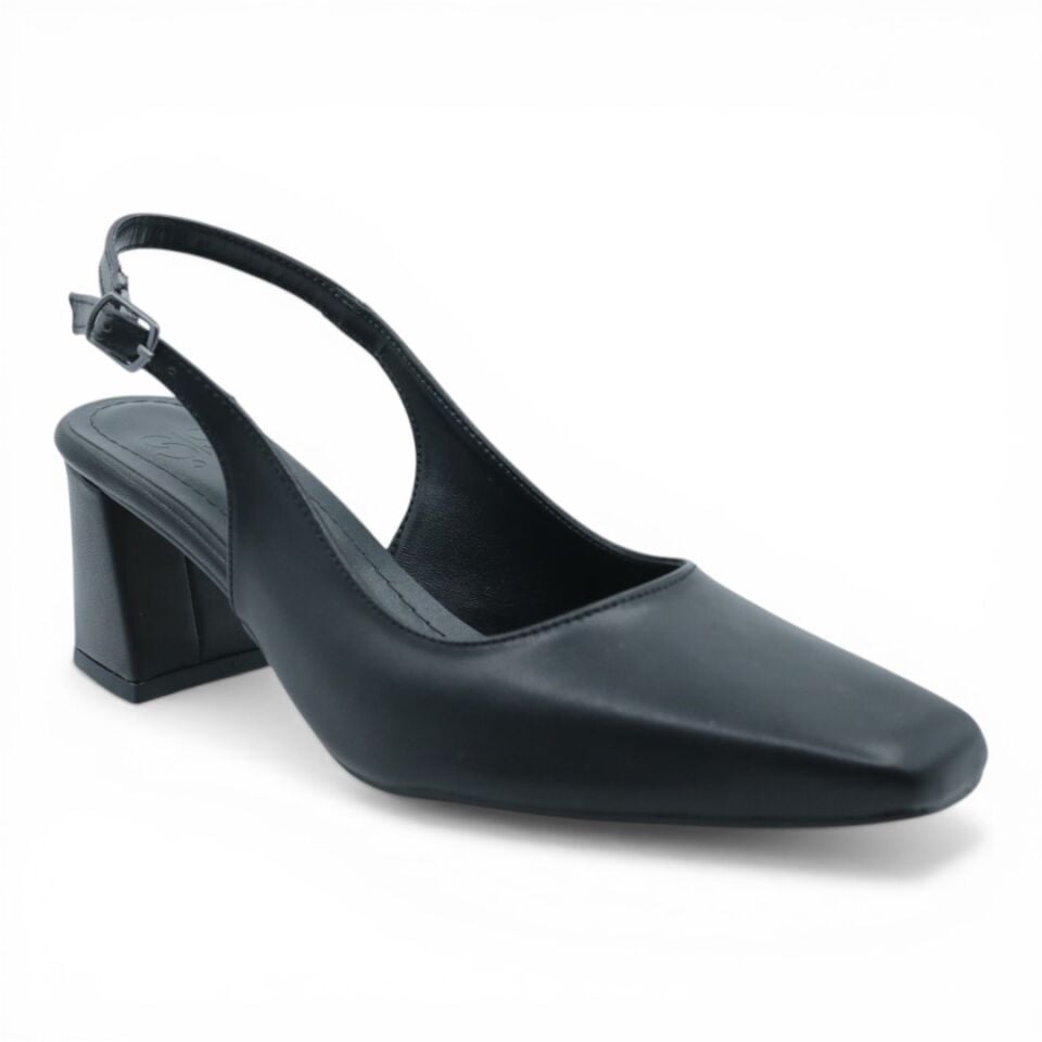 ŞIŞ SİYAH KALIN TOPUKLU 7 CM