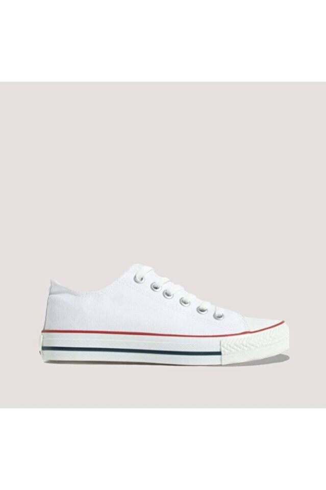 Paragno Unisex Keten Ayakkabı - Beyaz - 38