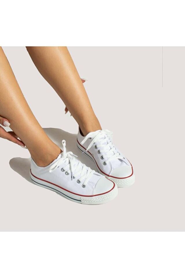 Paragno Unisex Keten Ayakkabı - Beyaz - 38