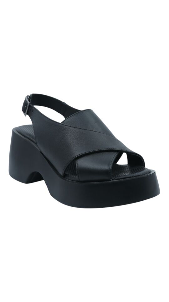 3300 CASTLE BLACK SİYAH KALIN TOPUK